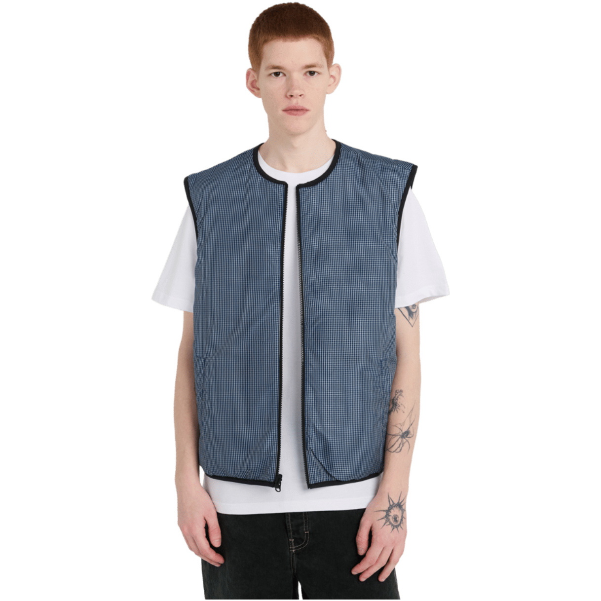 2026 Element Mens Yates Low Tide Reversible Vest ELYJK00303 - Gingham Checks